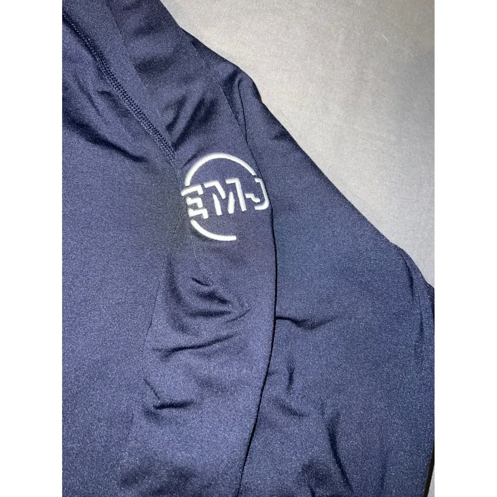 FootJoy Mens Navy Blue Quarter Zip Golf Pullover Lightweight Stretch Jacket L